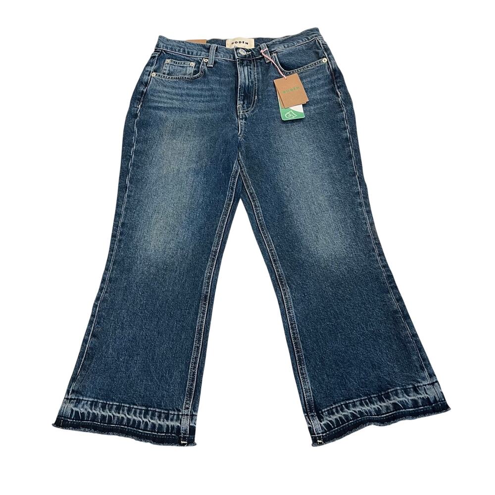NWT Boden Mid Rise Baby Kick Cropped Jeans size 28